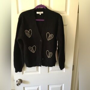 Sweat rain rhinestones cardigan